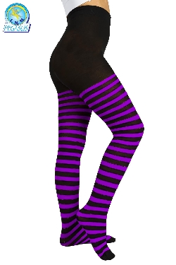 CALZE COLLANT RIGA NERO VIOLA BAMBINA